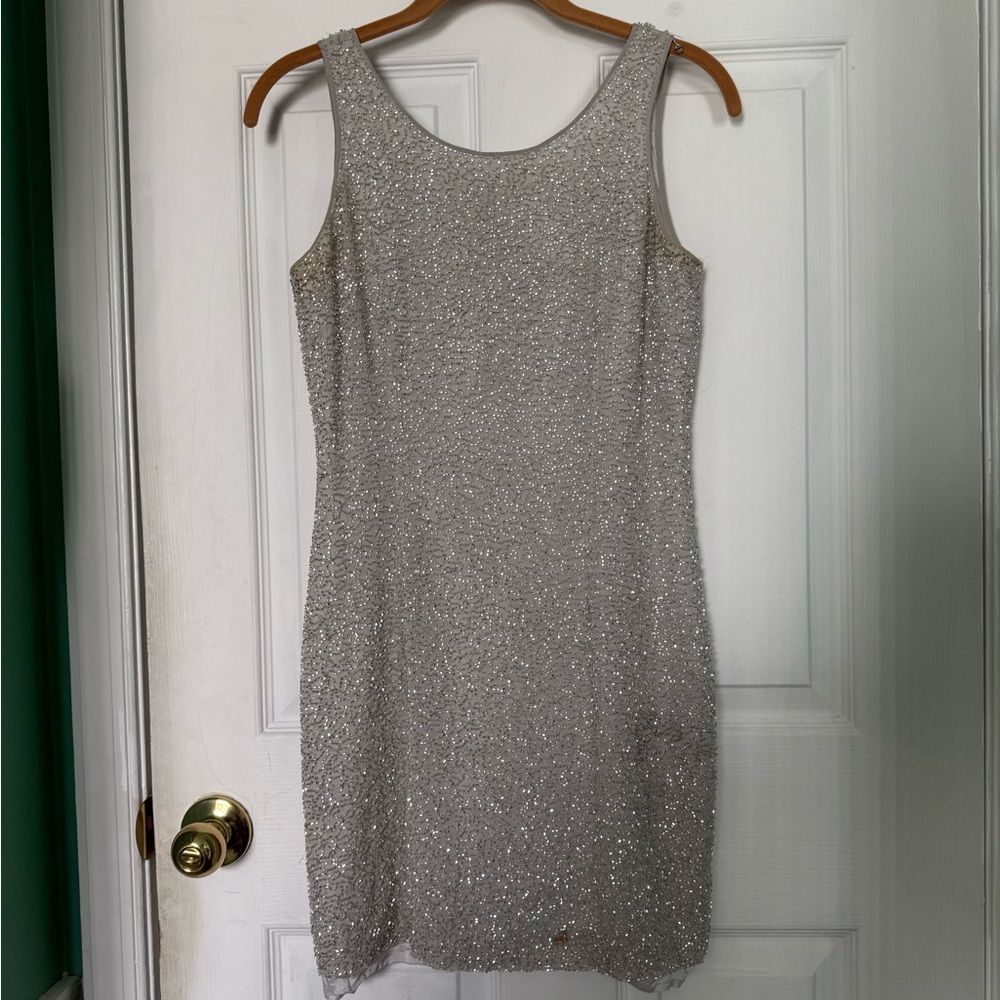 Bieff Basix 100% Silk Hand Beaded Dress